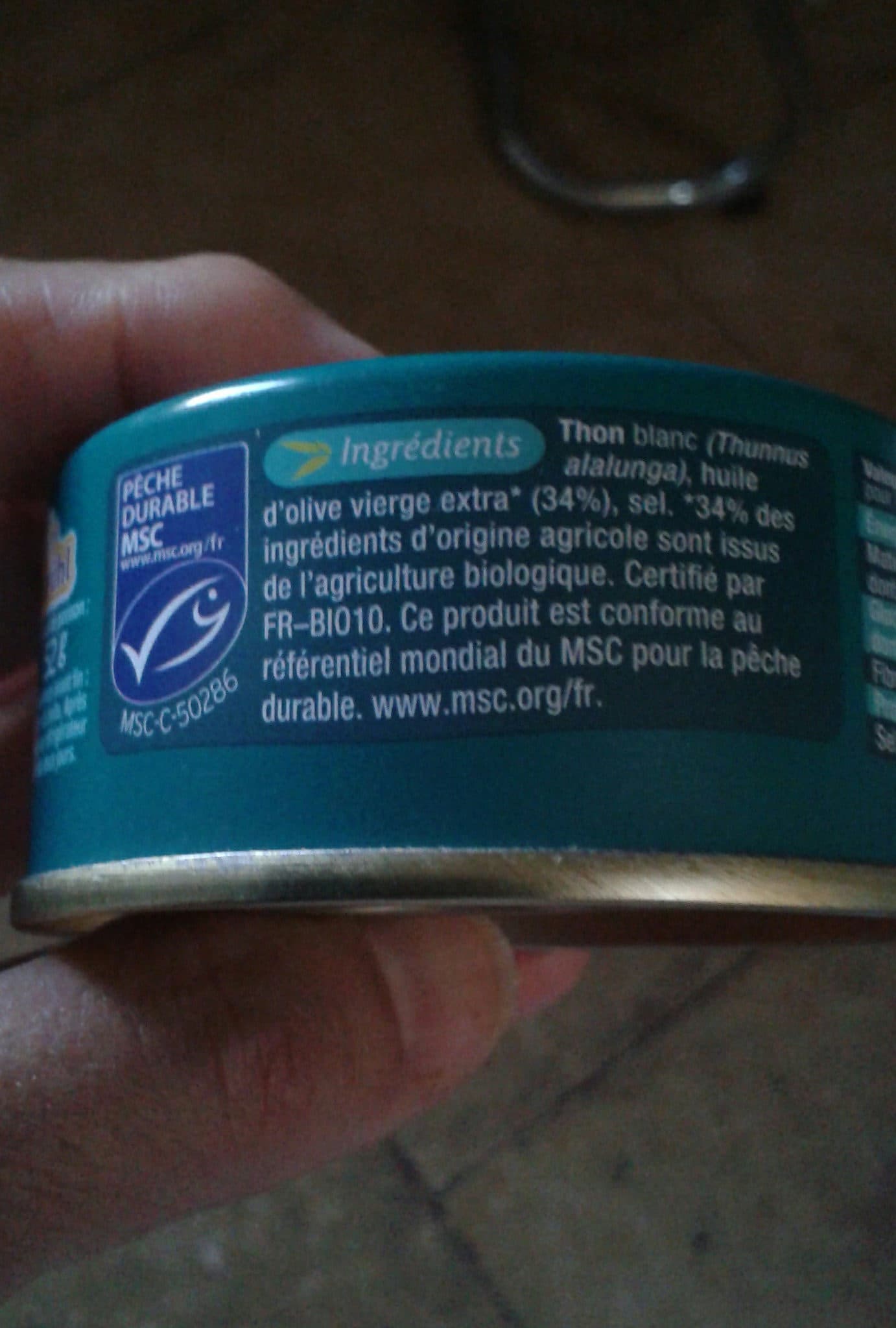 Phare d'Eckmuhl Thon Blanc À l'huile d'olive vierge extra bio packshot