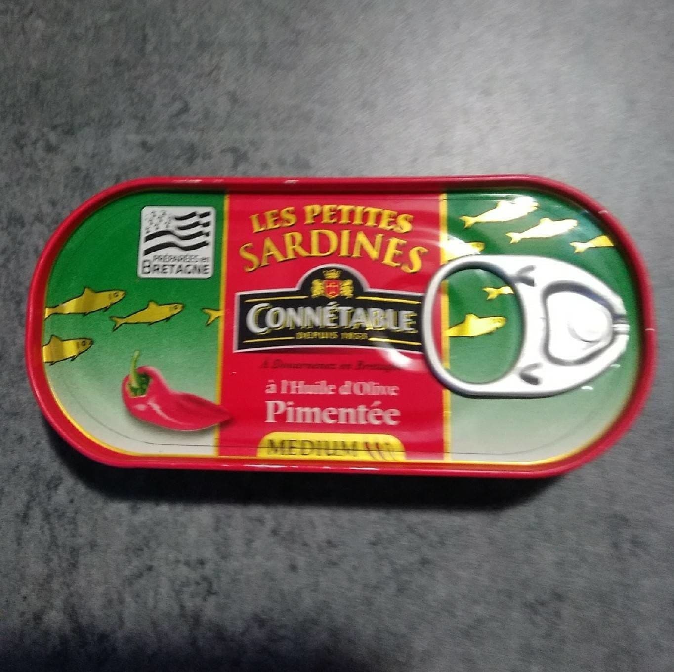 Connétable Connétable Les Petites Sardines à l'huile d'olive pimentée medi... les 3 boites de 41,25 g net égoutté packshot