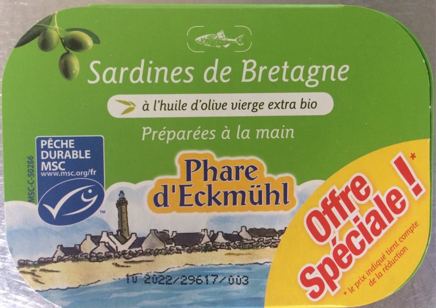 Phare d'Eckmülh Sardines Bretagne Huile Olive X2 packshot