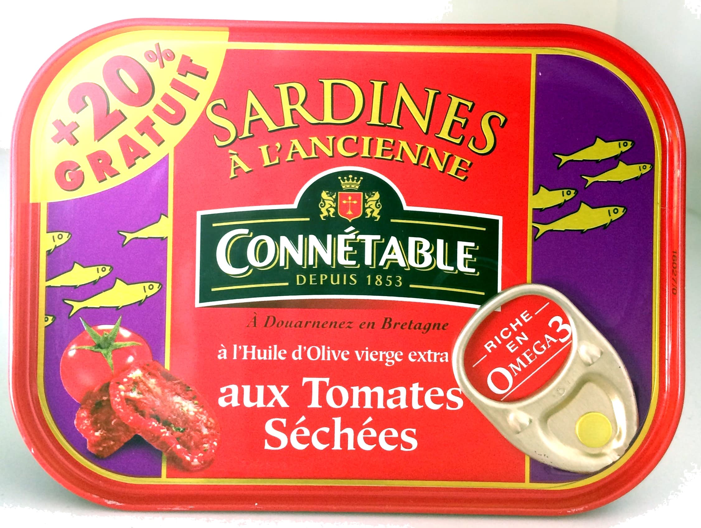 Connétable Sardines à l'ancienne aux Tomates Séchées packshot
