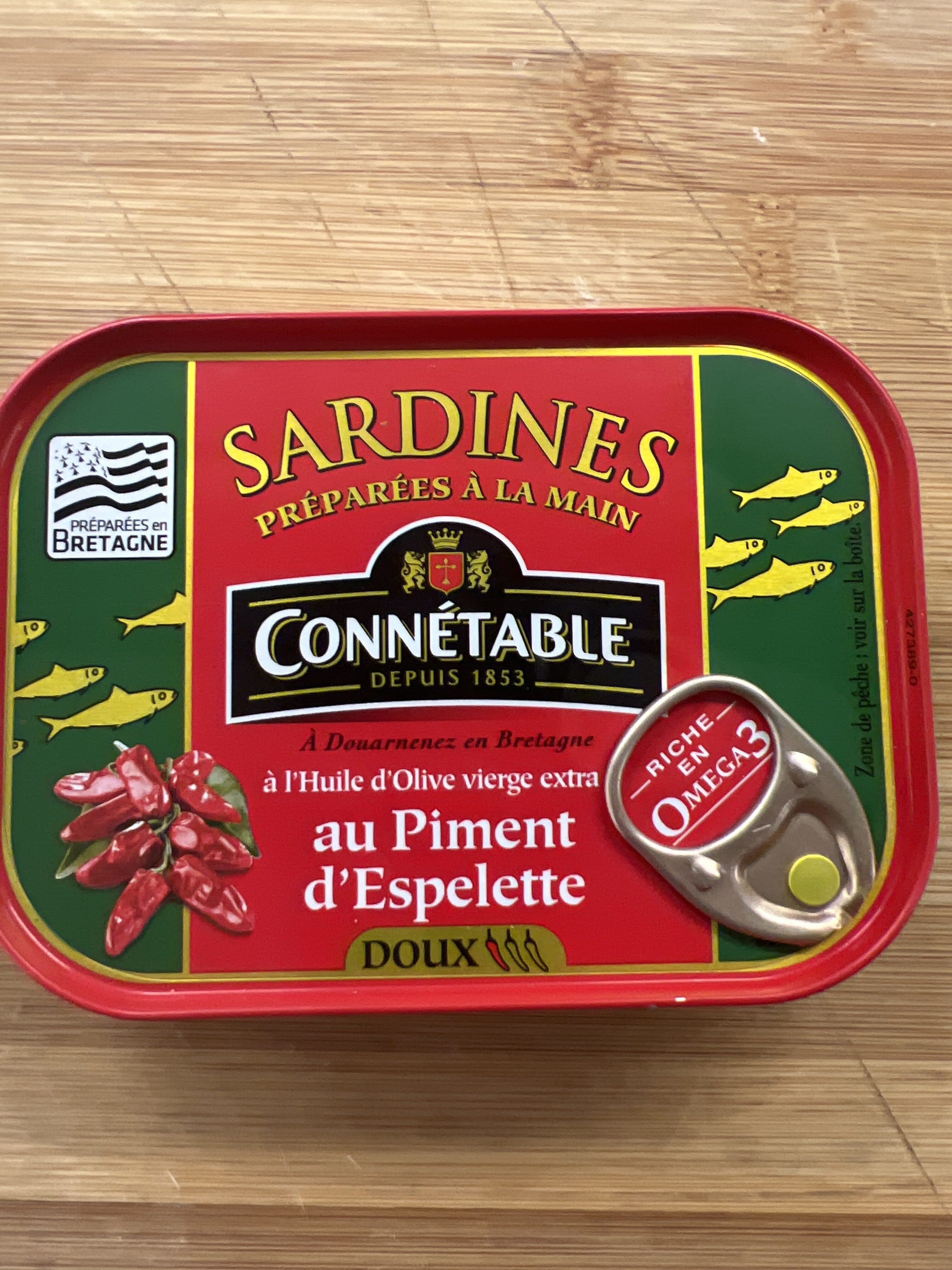 Connetable Sardines au Piment d'espelette doux packshot