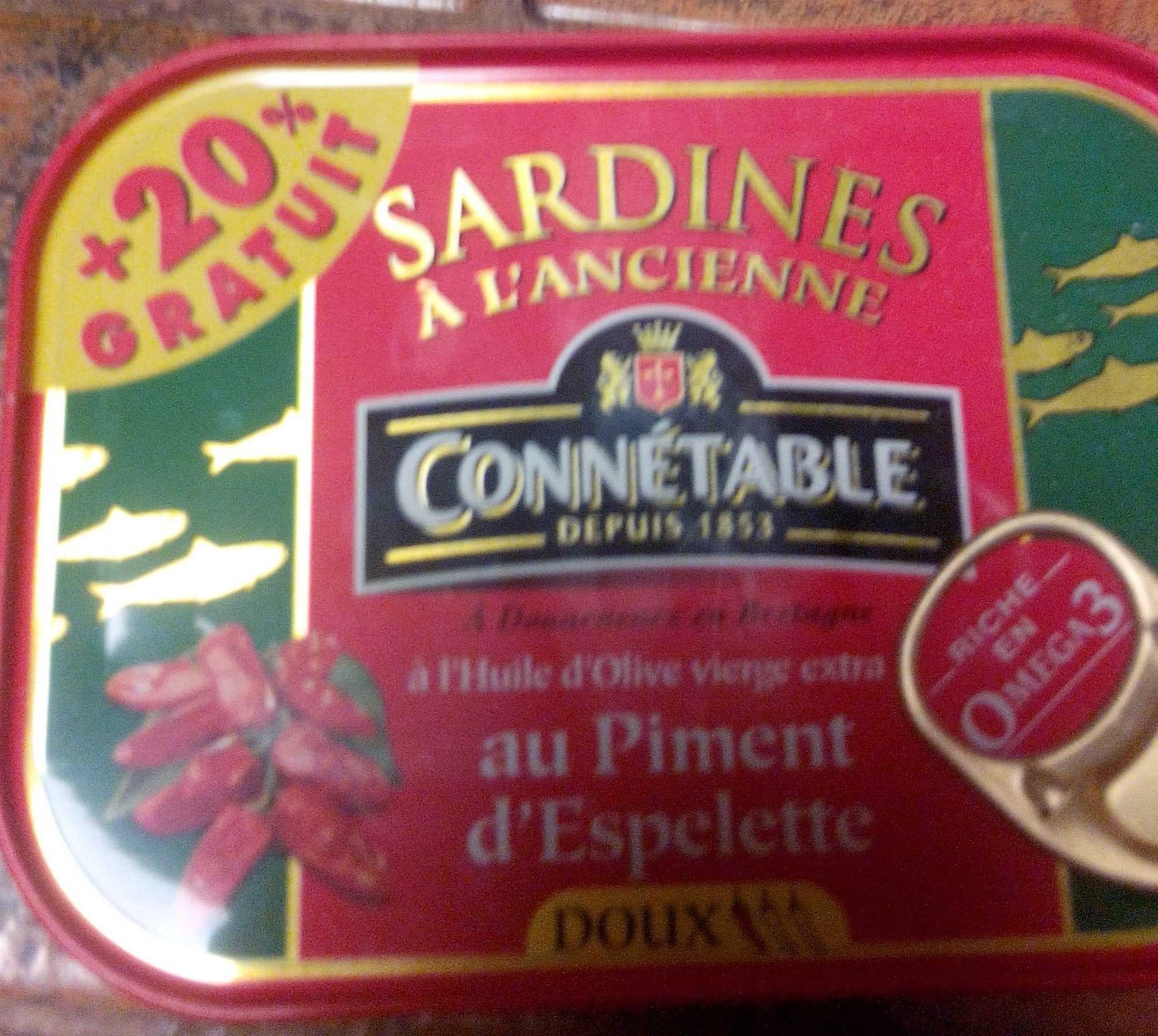 Connétable Sardines à l'ancienne au Piment d'Espelette packshot