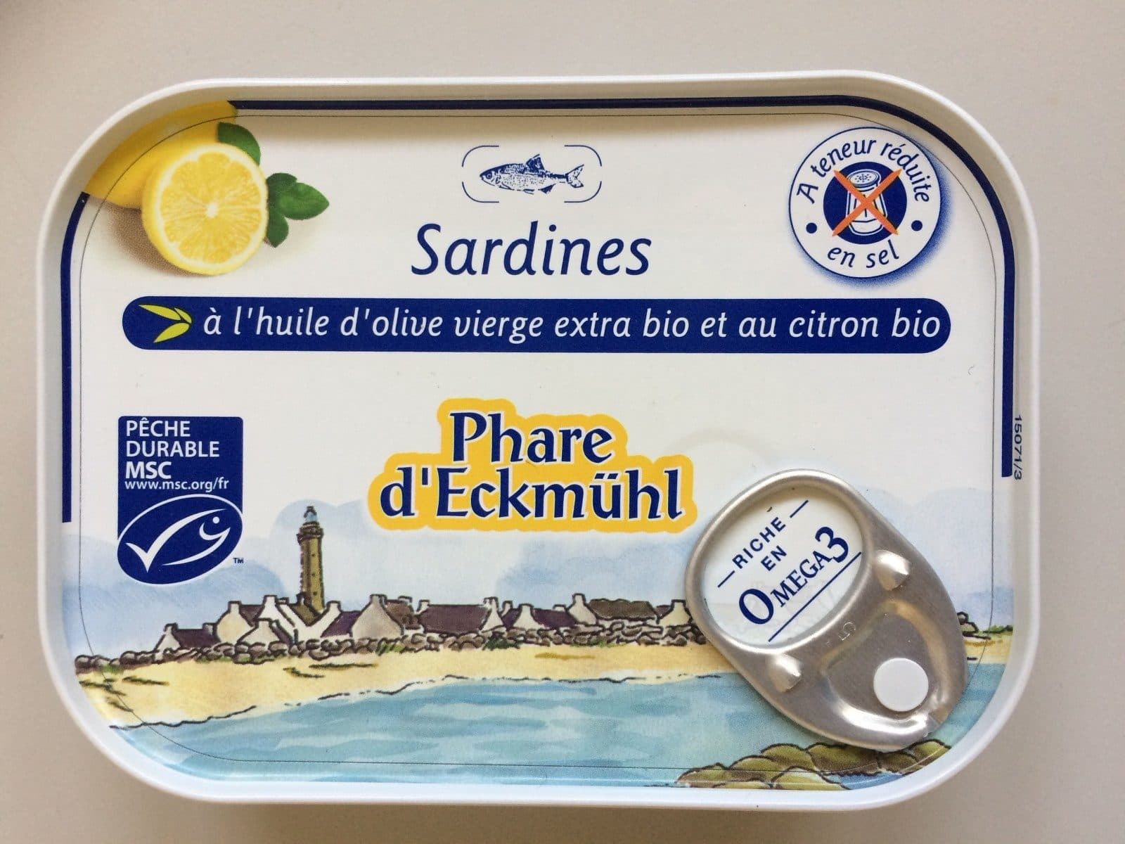 Le Phare D Eckmuhl Sardines à l’ huile d’olive vierge extra bio et au citron bio packshot