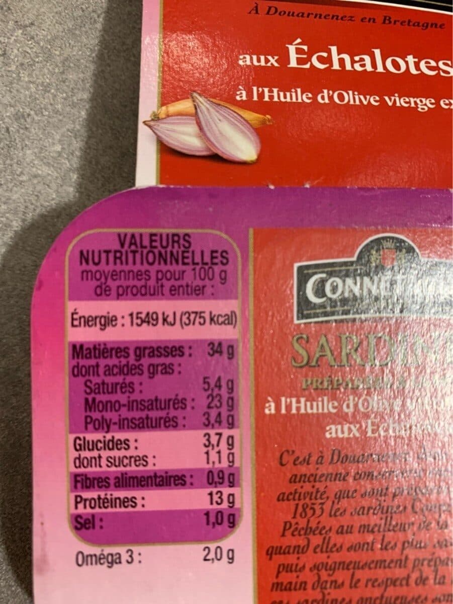 Connétable Sardines aux echalotes de Bretagne packshot