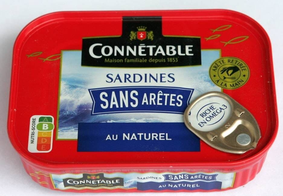 Connétable Sardines sans arêtes au naturel packshot