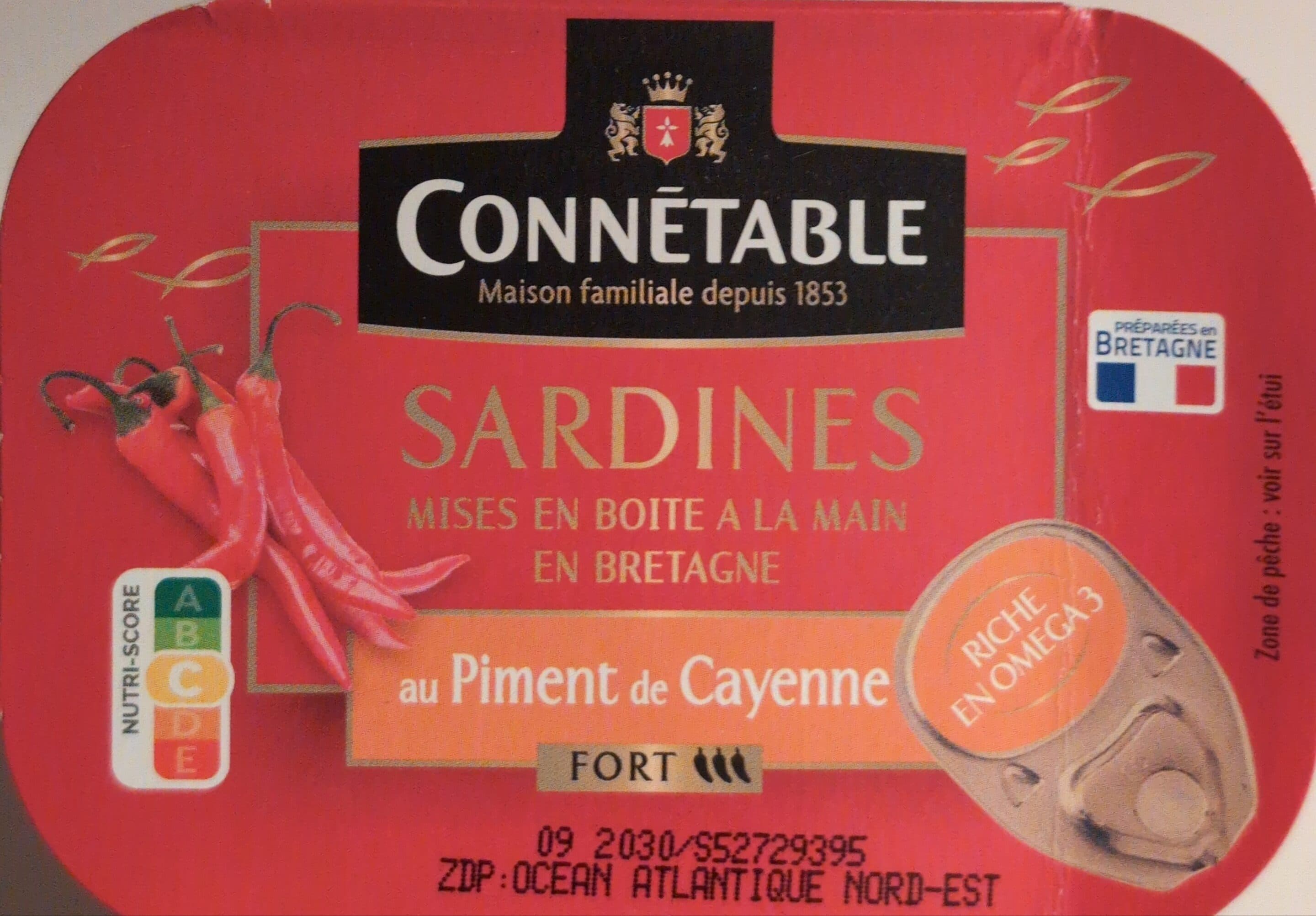 Connétable Sardines au piment de Cayenne packshot