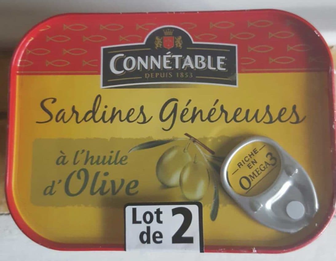 Connetable Sardines généreuses à l'huile d'olive packshot