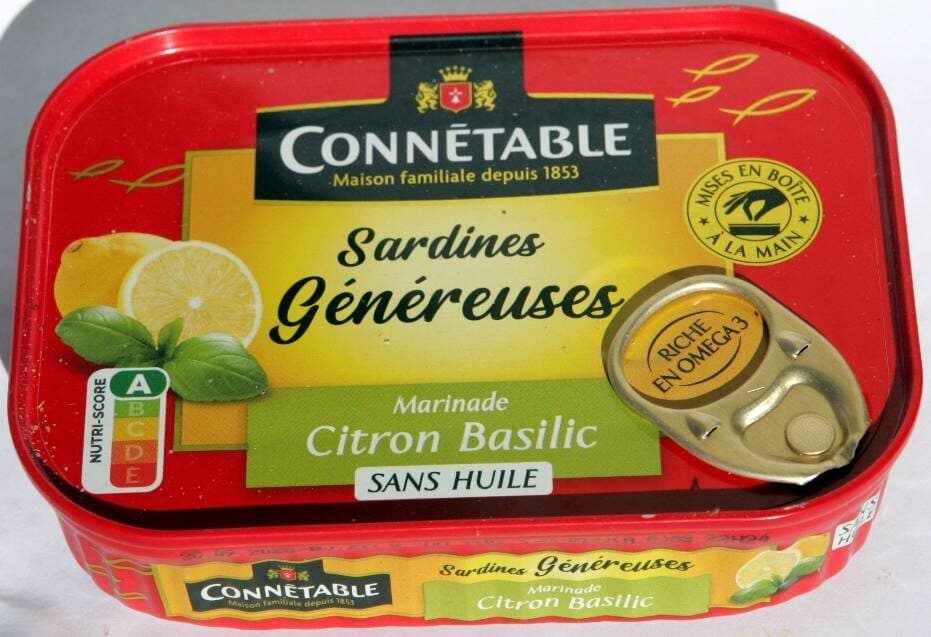 Connétable Sardines marinade citron basilic sans huile packshot