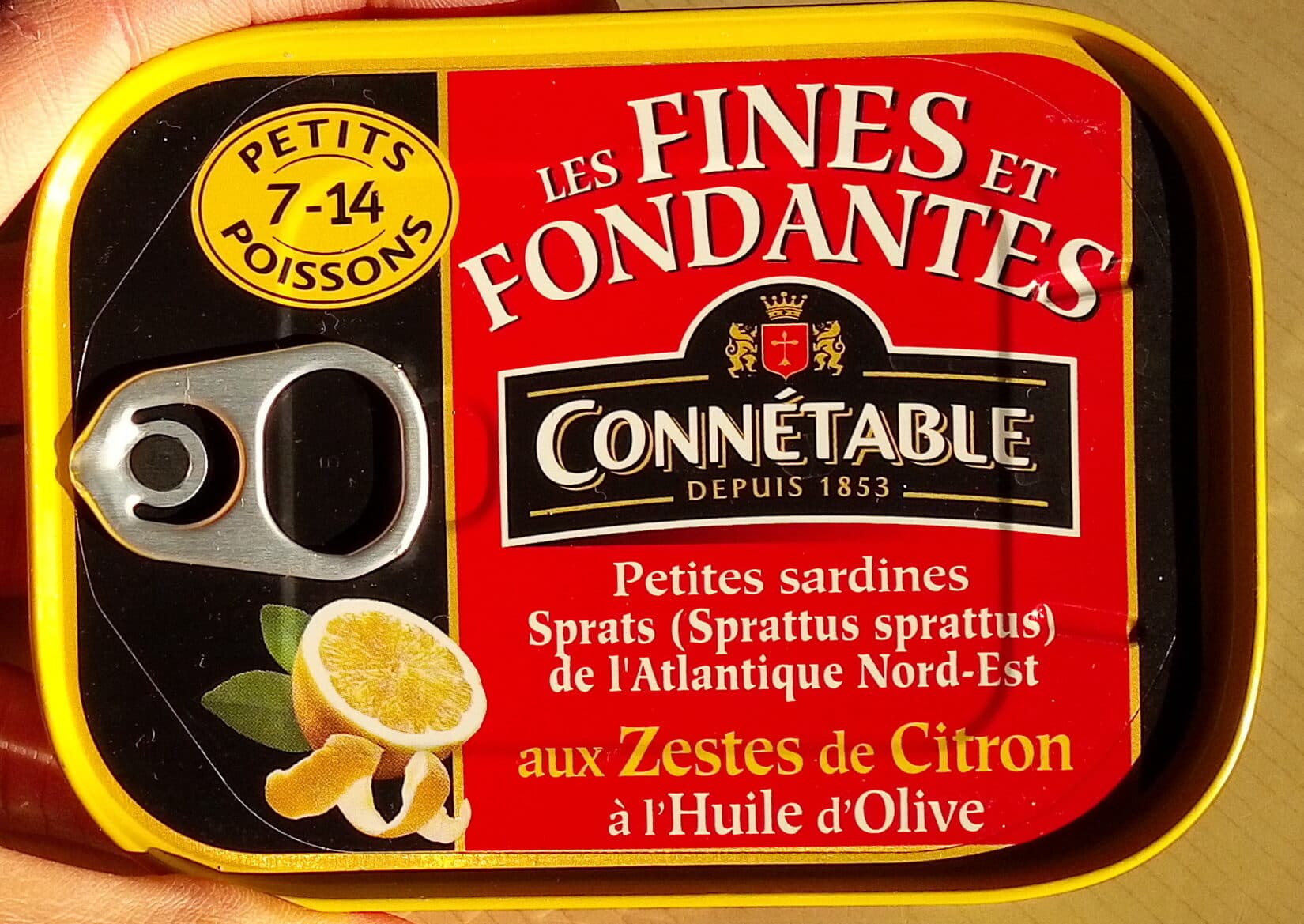 Connétable Sprats aux zestes de citron à l'huile d'olive packshot