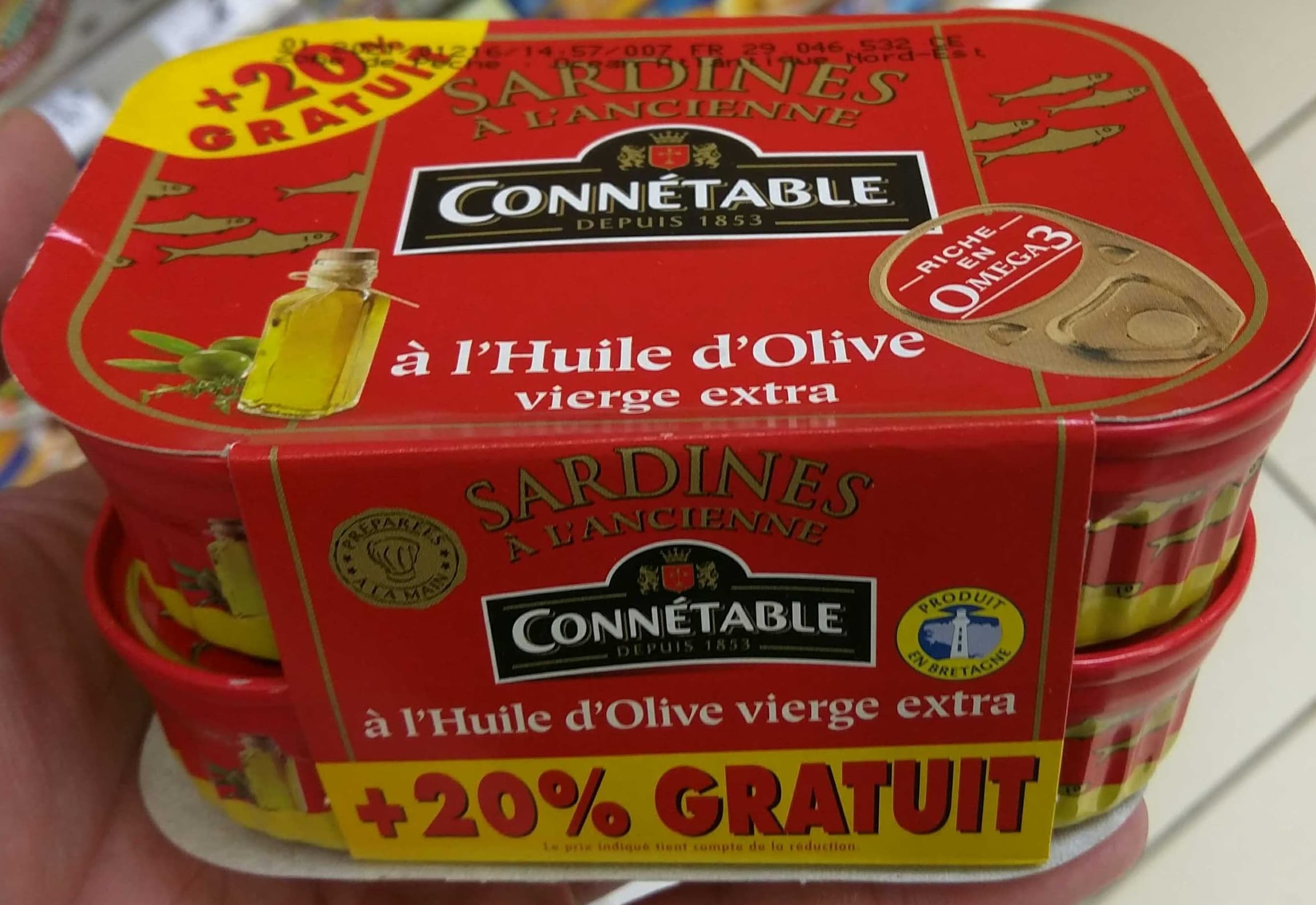 Connétable Sardines à l'Huile d'Olive packshot