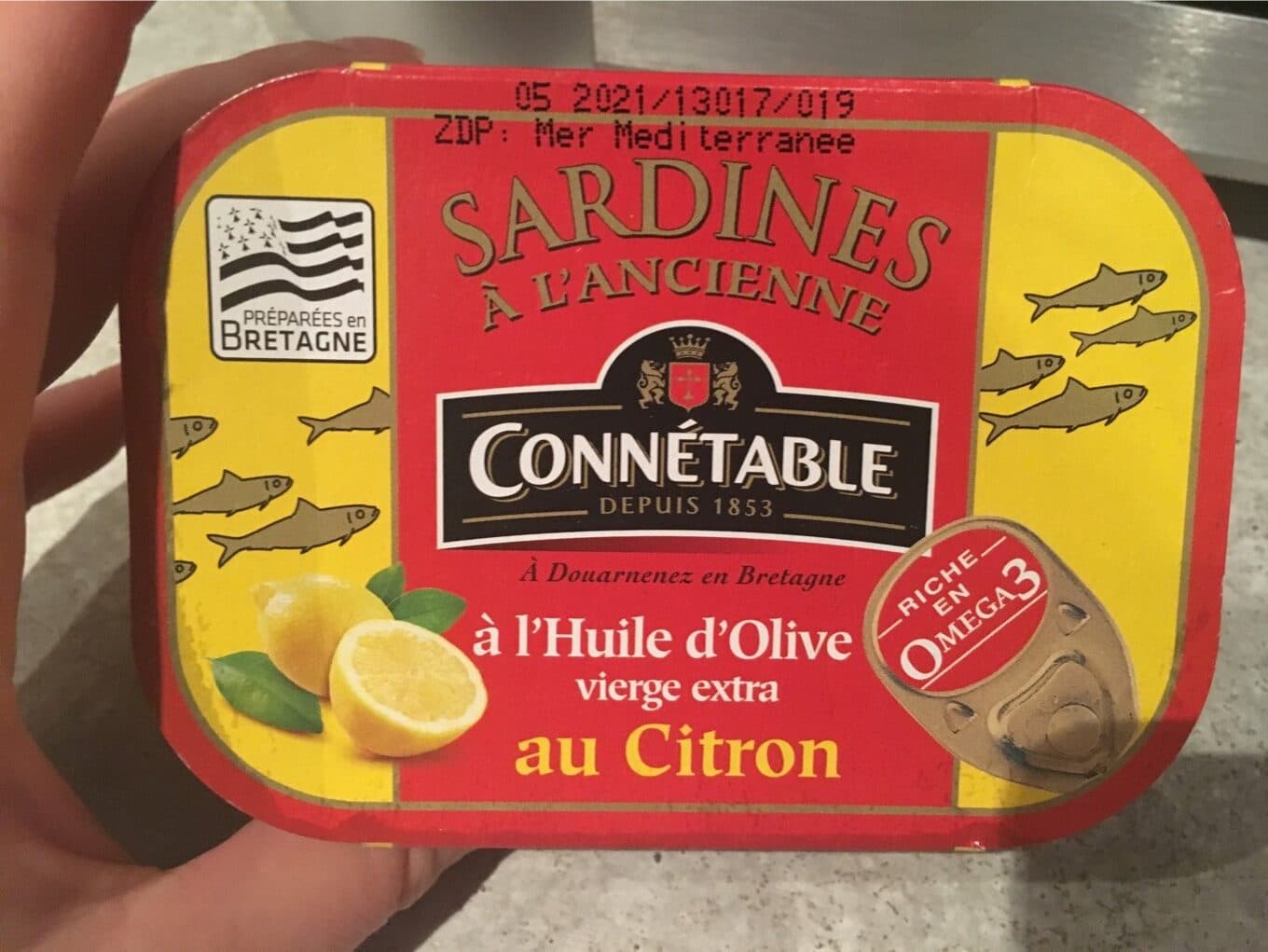 Connetable Sardines à l'huile d'olive vierge extra et au citron packshot