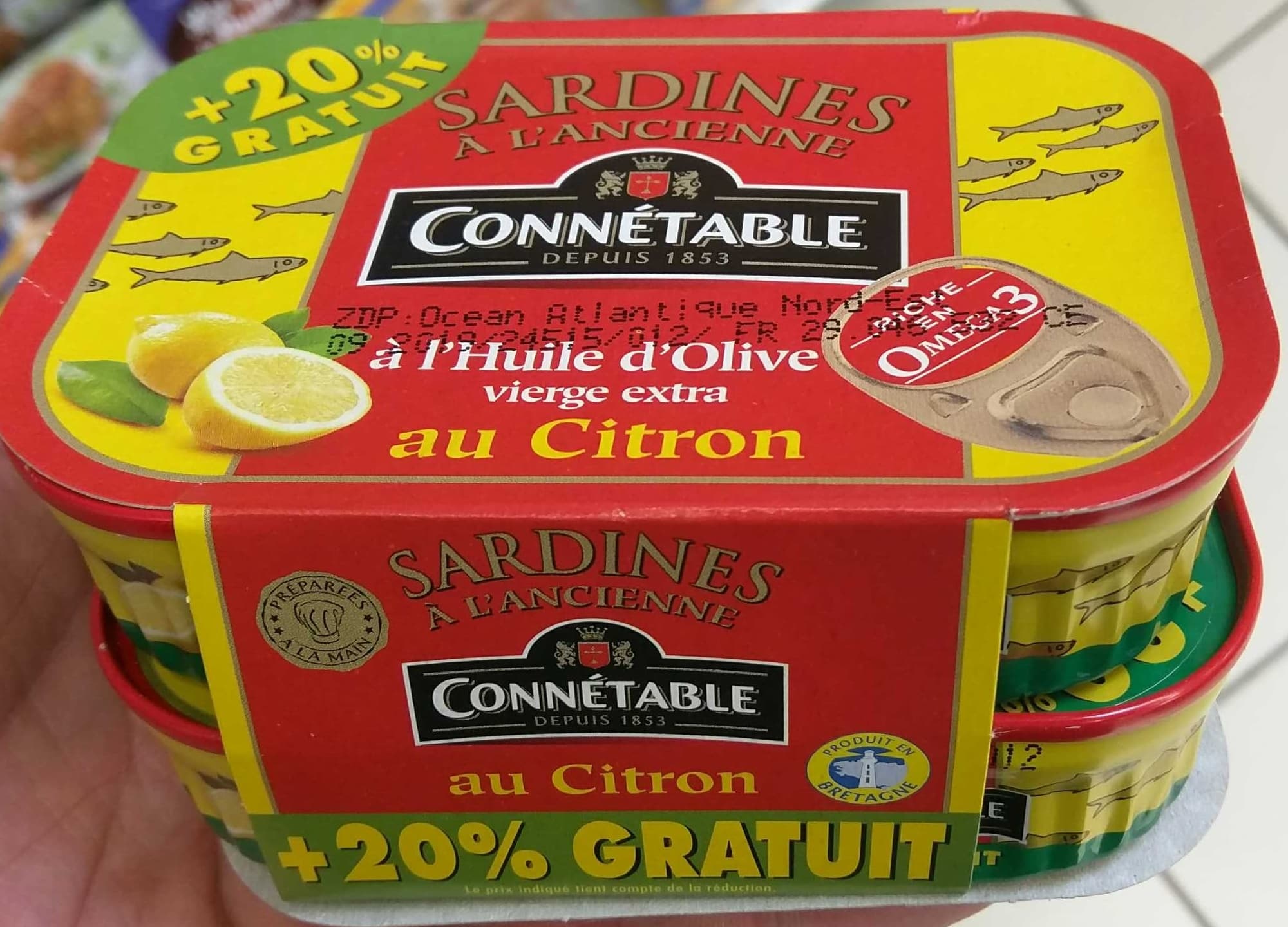 Connétable Sardines au Citron packshot
