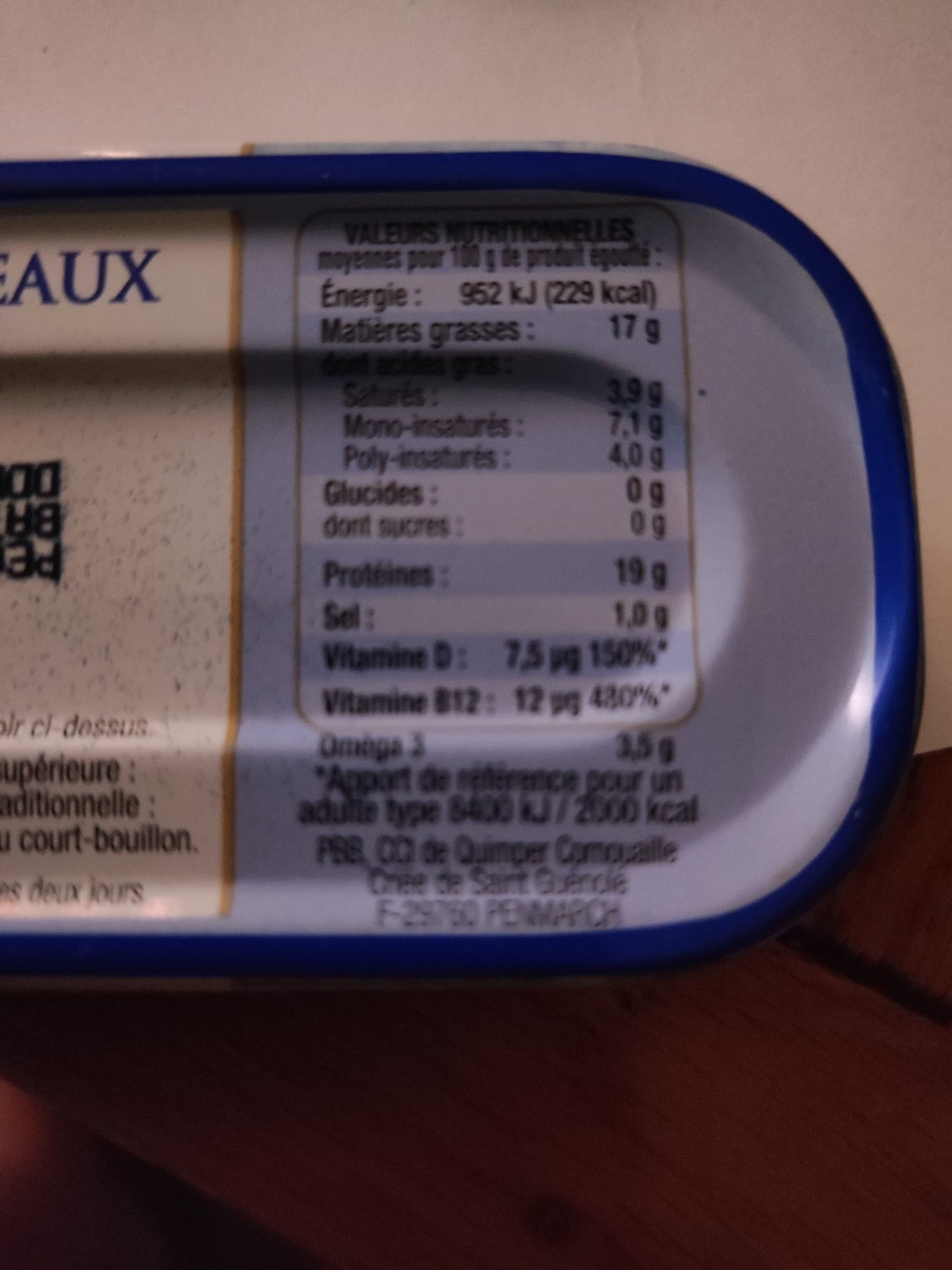 Connétable Filets de maquereaux au naturel packshot