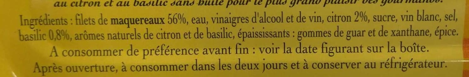 Connétable Filets de Maquereaux au citron packshot