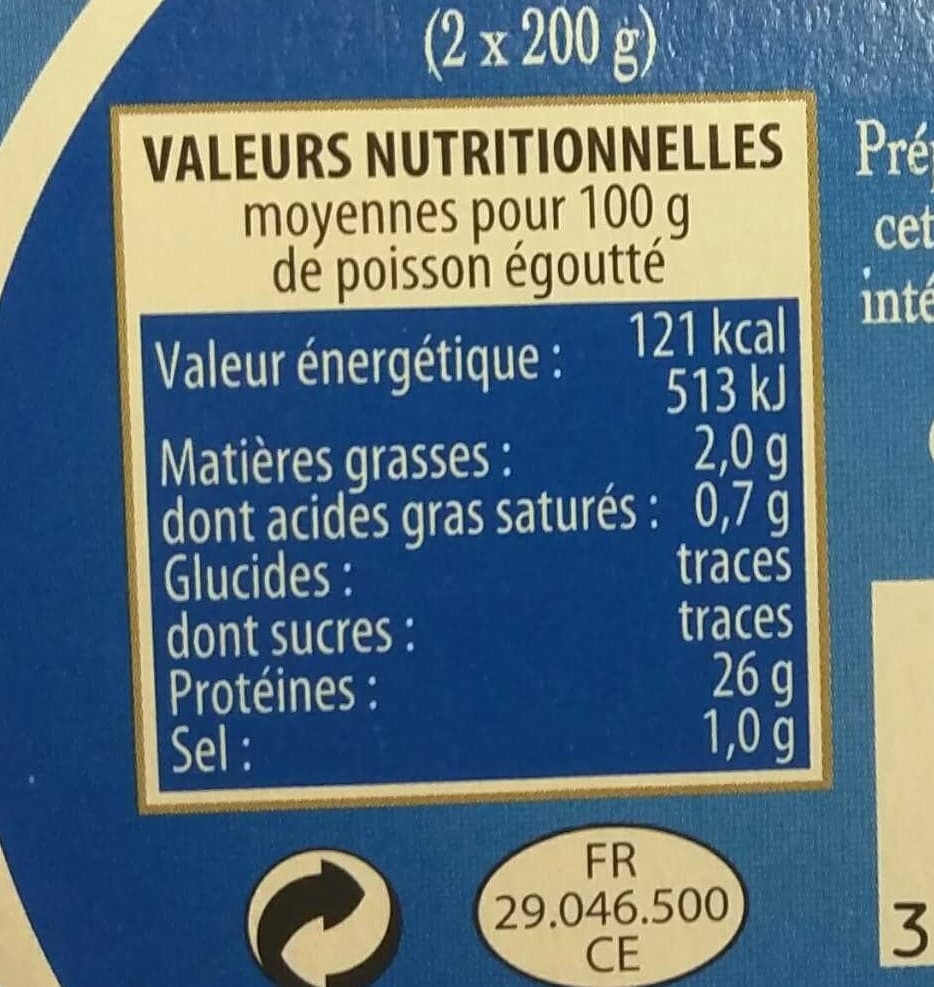 Connétable Thon entier 100% Filets au Naturel packshot