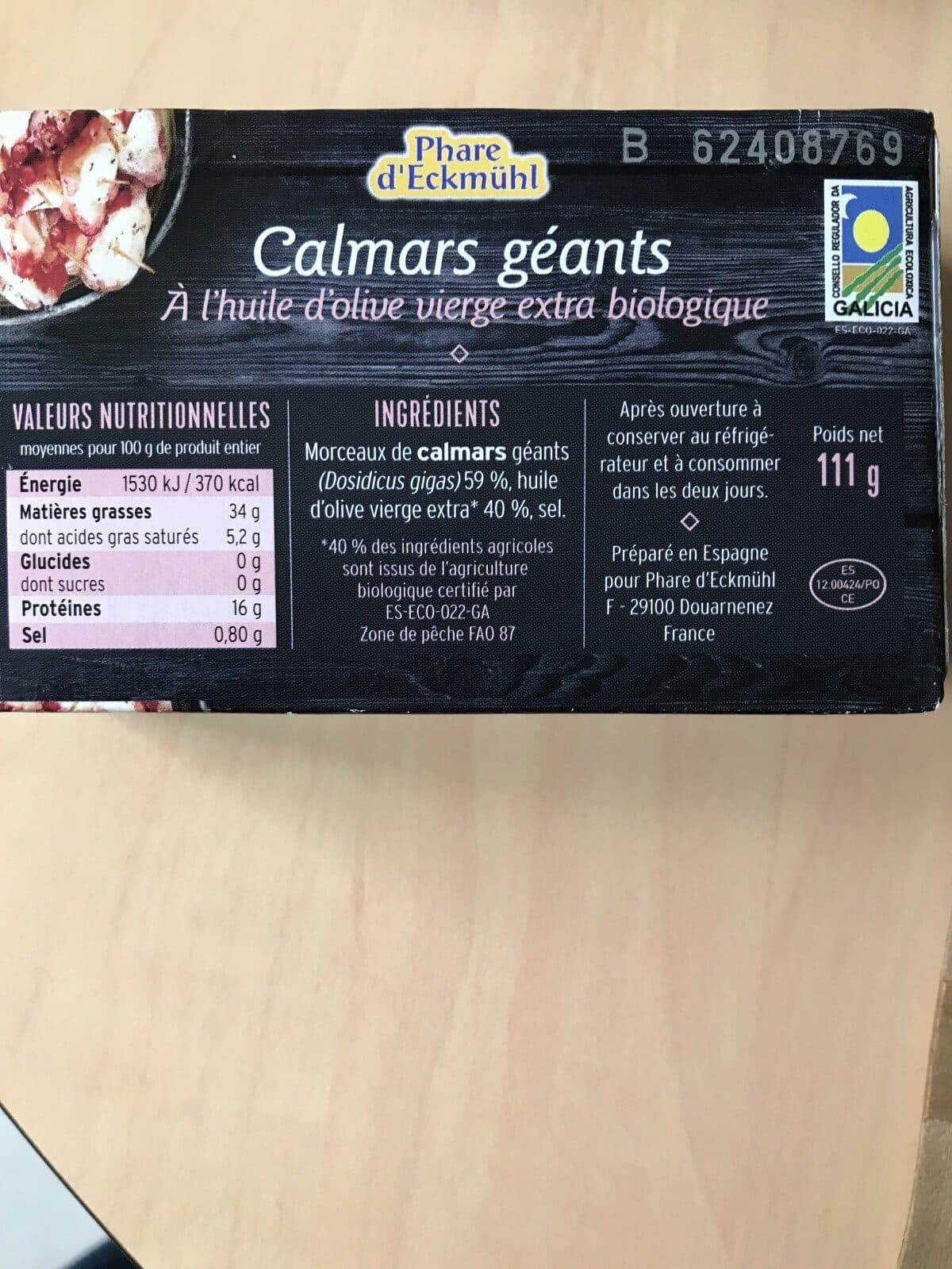 Phare d'Eckmühl Calamars à l'huile d'olive packshot