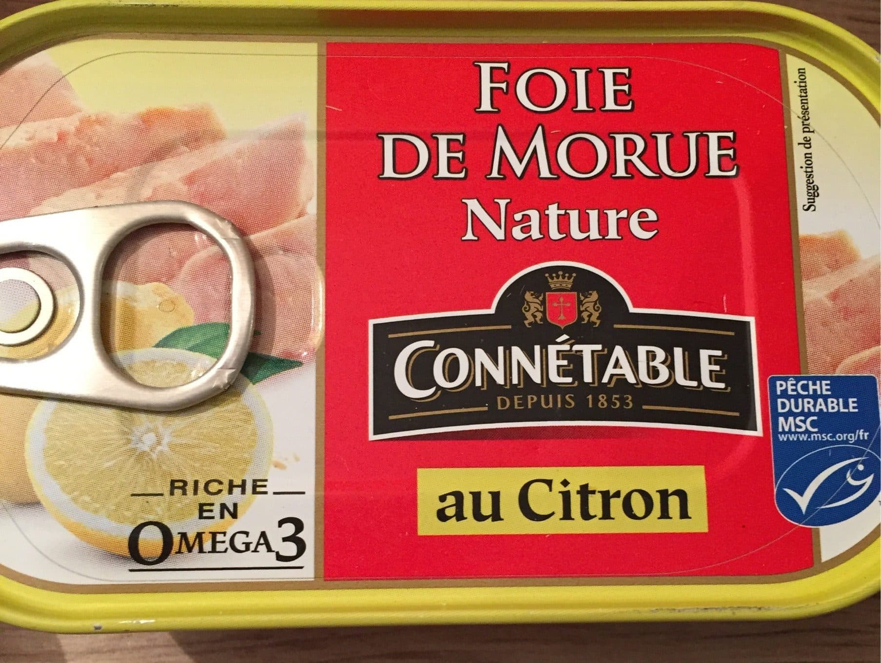Connétable Foie de morue packshot