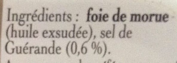 Connétable Foie de Morue nature au sel de Guérande 121g Cble packshot