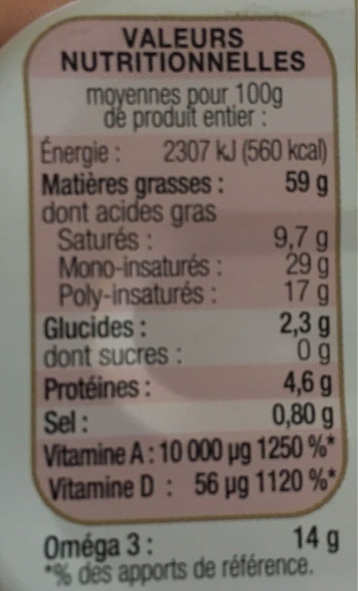 Connétable Foie de Morue nature au sel de Guérande 121g Cble packshot
