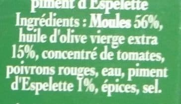 Connétable Moules au piment d'Espelette packshot