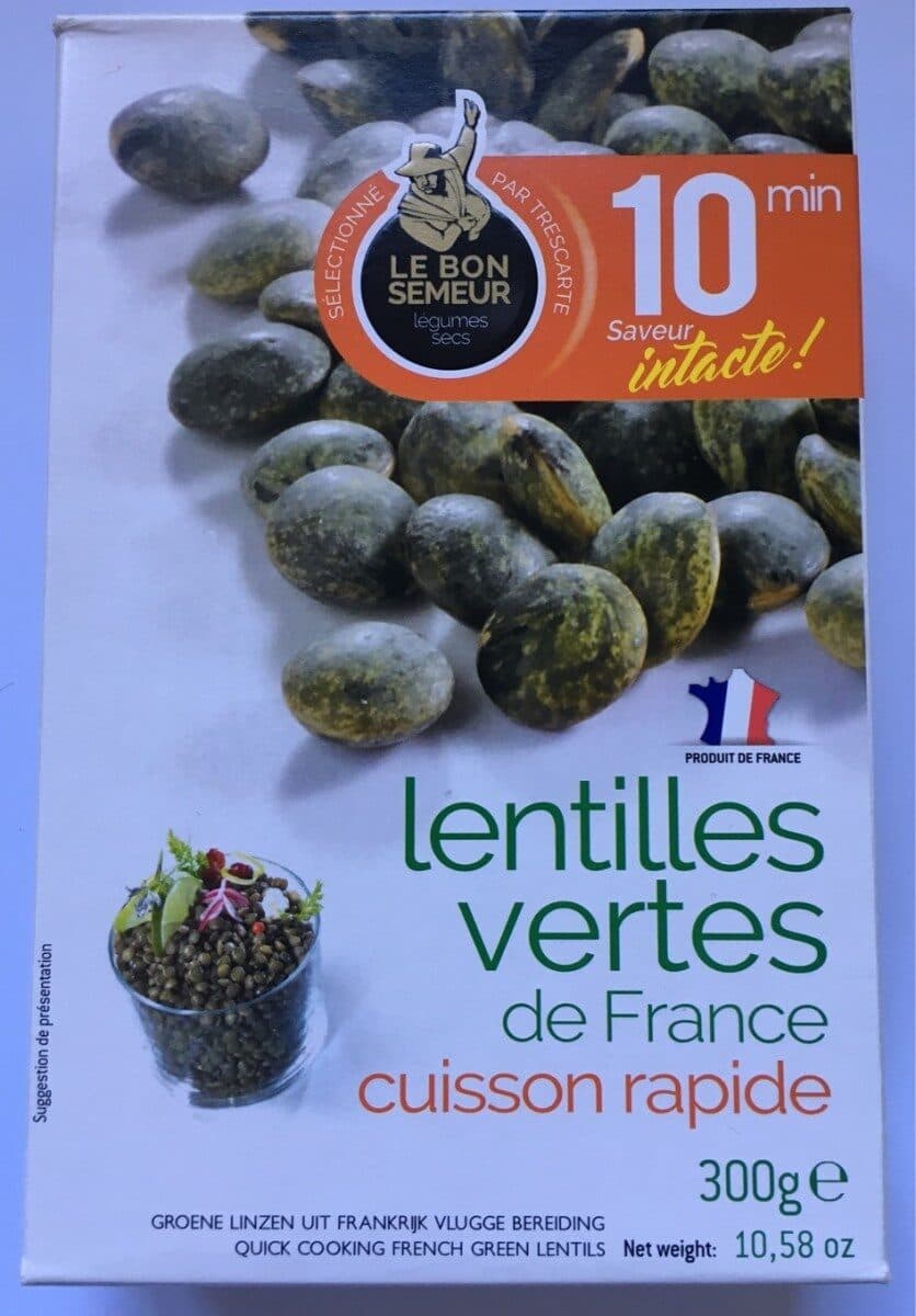 Le Bon Semeur Lentilles Vertes de France précuites 10min packshot