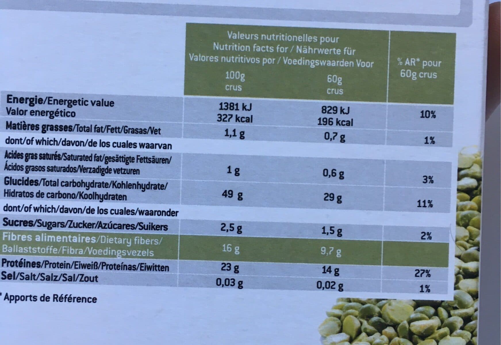 Le Bon Semeur Pois Cassés Verts précuit 10min packshot