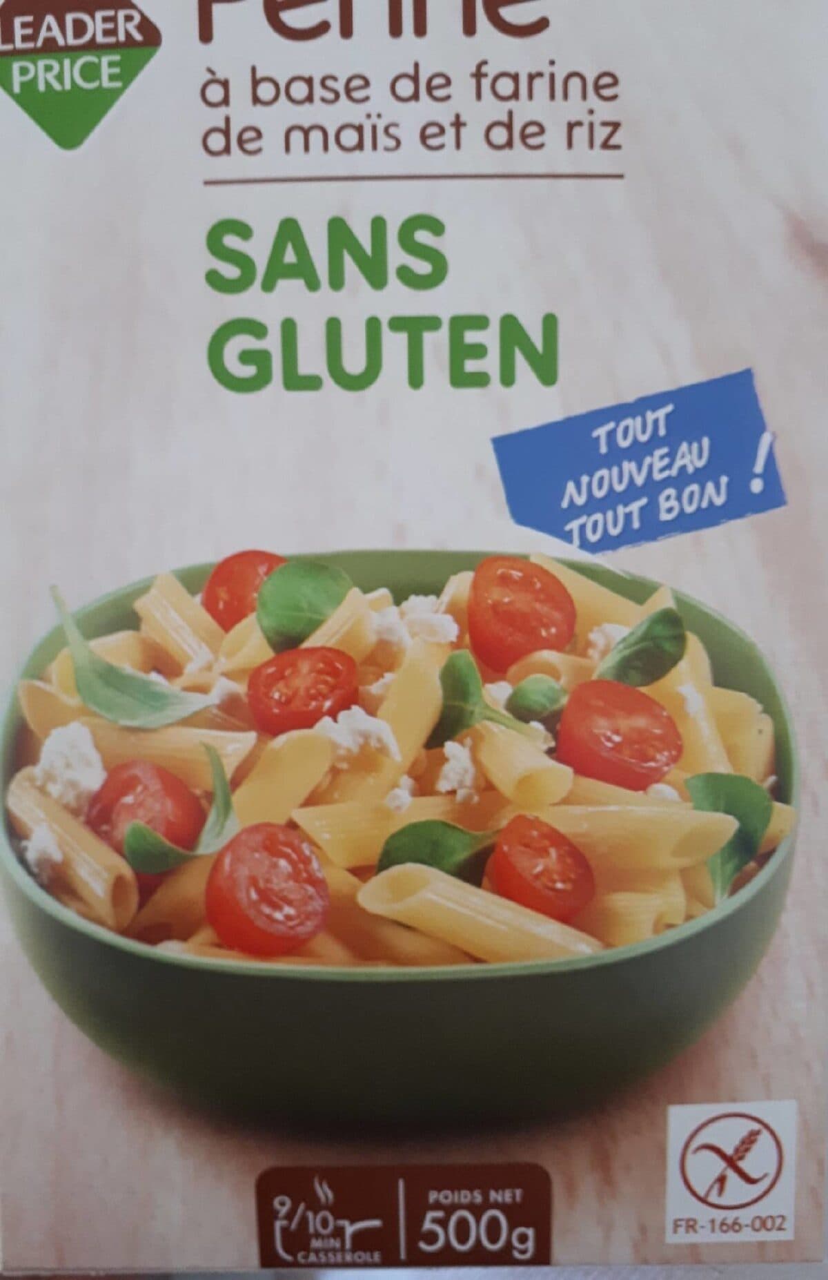 Leader Price Penne sans gluten packshot
