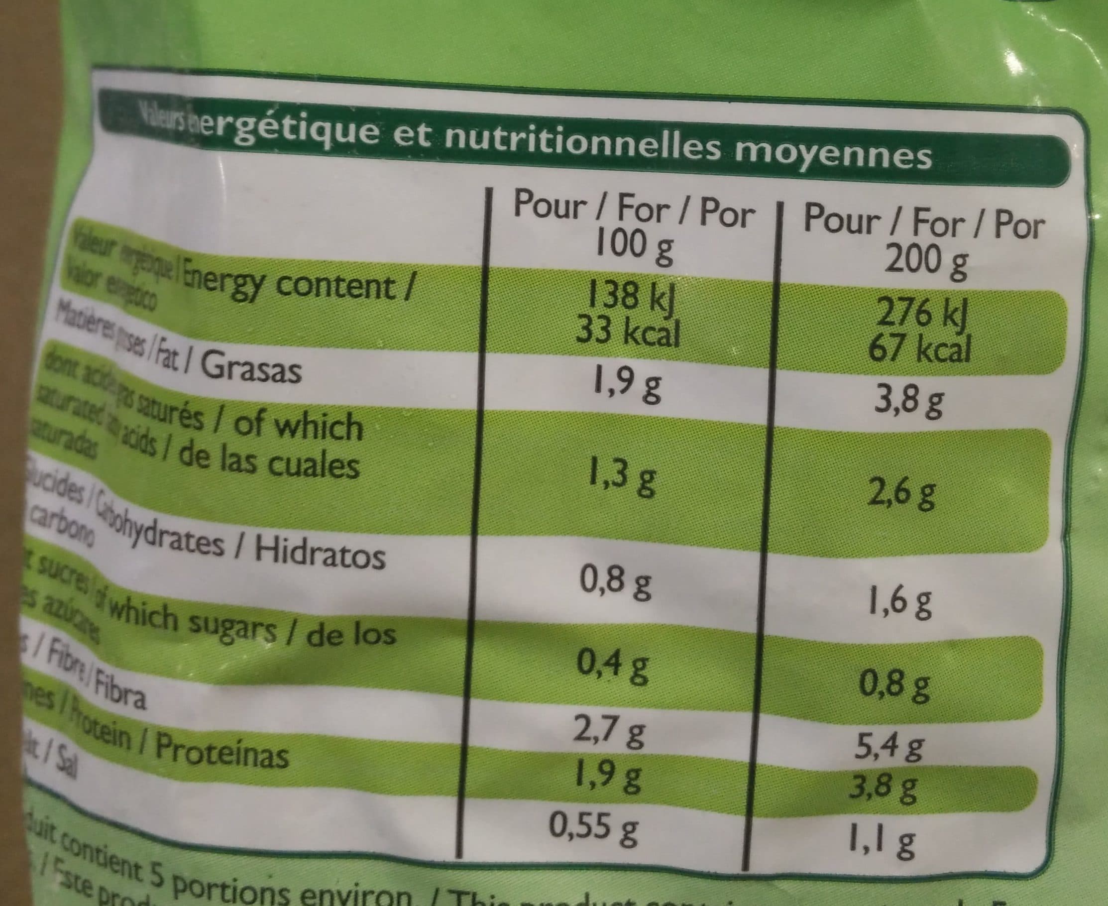 Leader Price Épinards en Branches à la Crème packshot