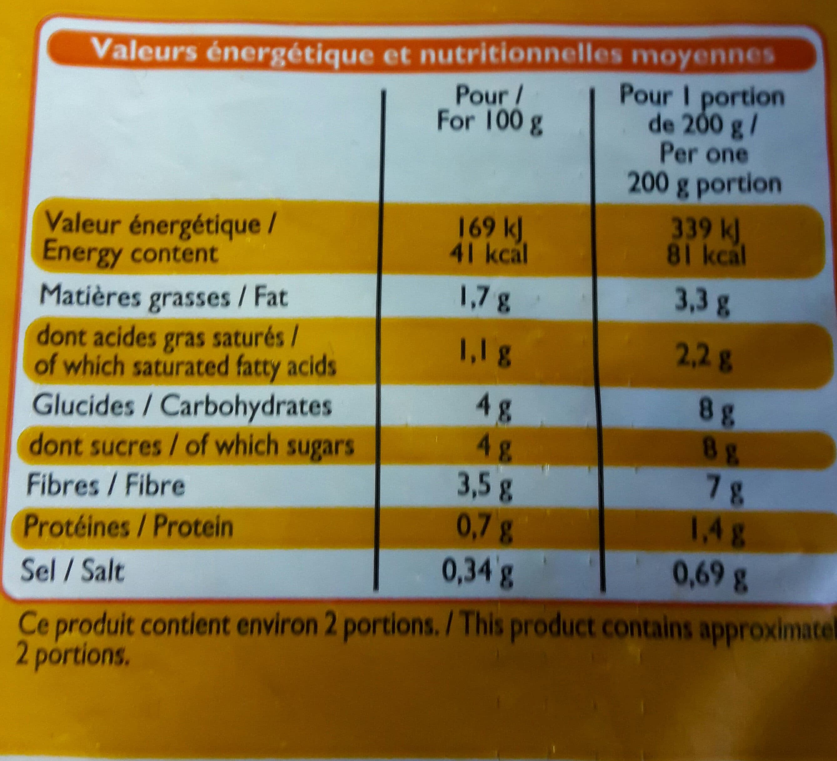 Leader Price Purée de Carottes packshot