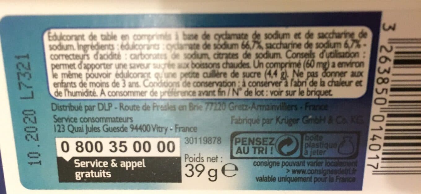 Leader Price Edulcorant packshot