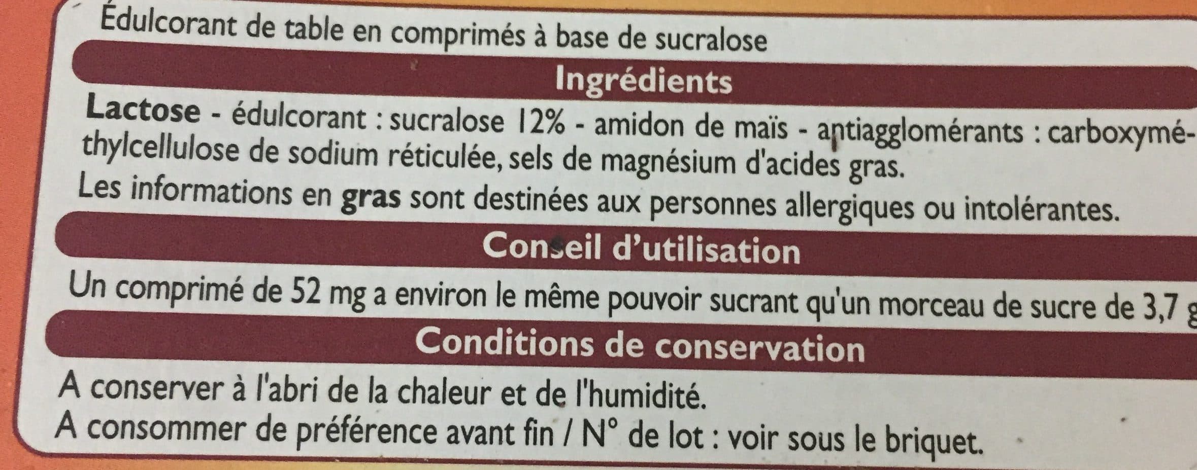 Leader Price Edulcorant à base de sucralose packshot