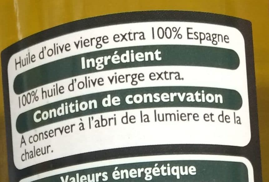 Leader Price Huile d'olive d'Espagne, vierge extra packshot