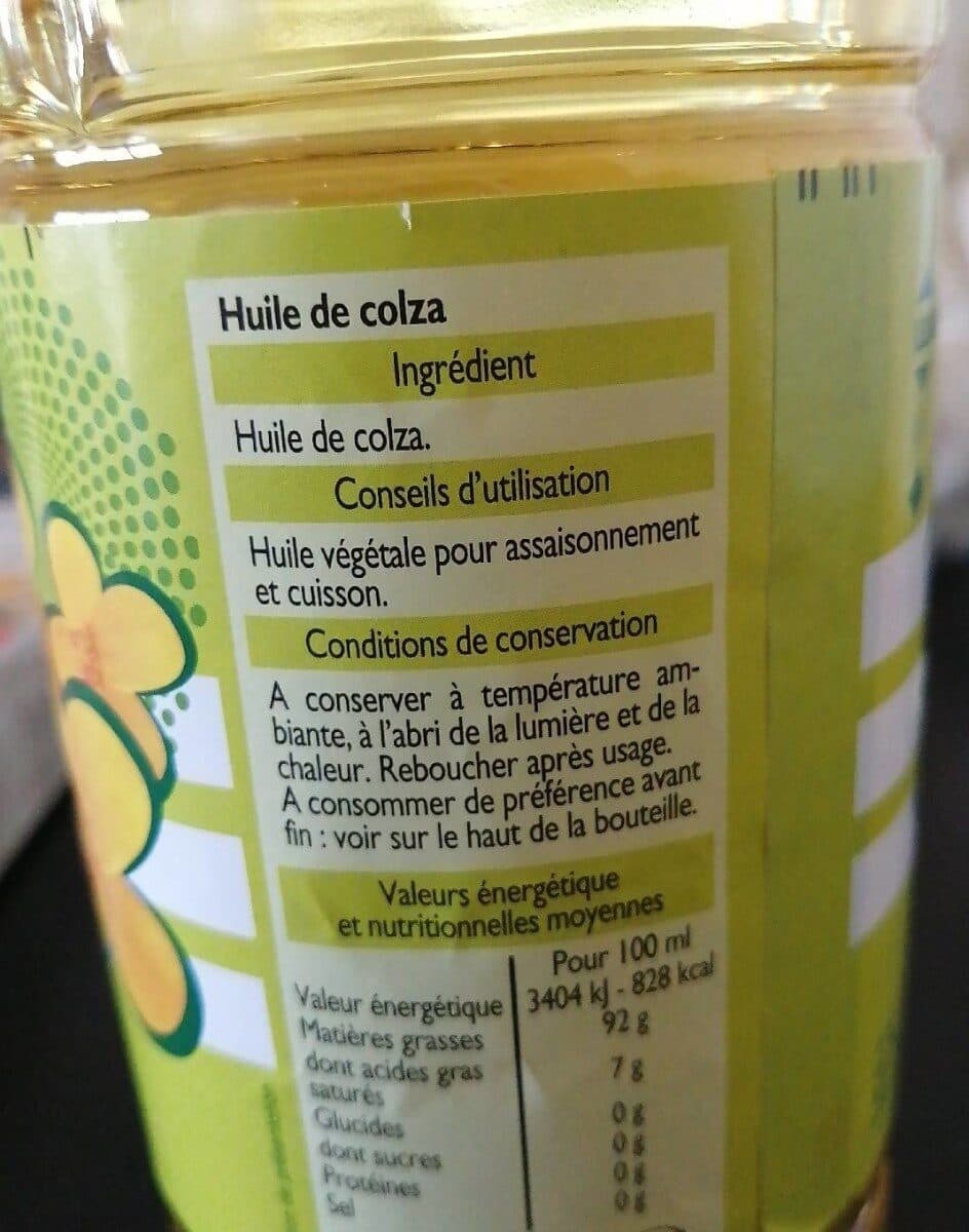 Leader Price Huile de colza packshot