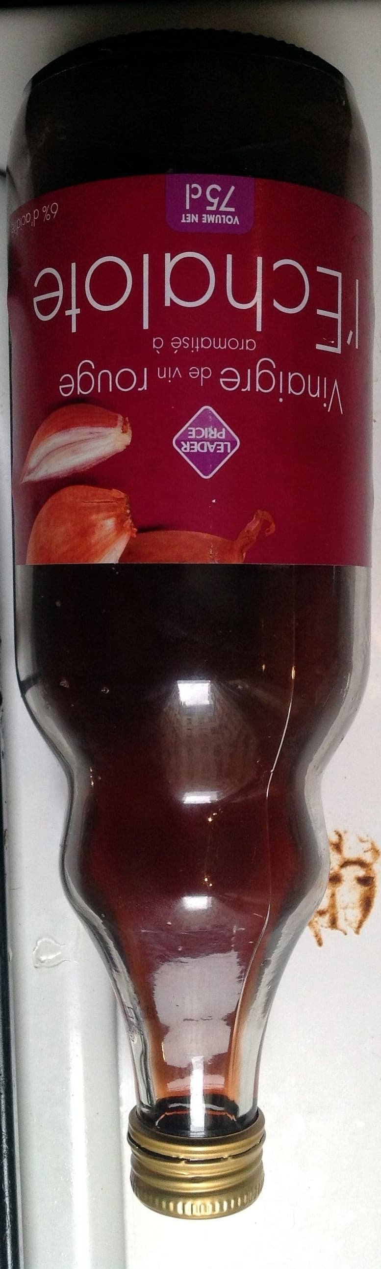 Leader Price Vinaigre de vin rouge aromatisé à l'échalote packshot