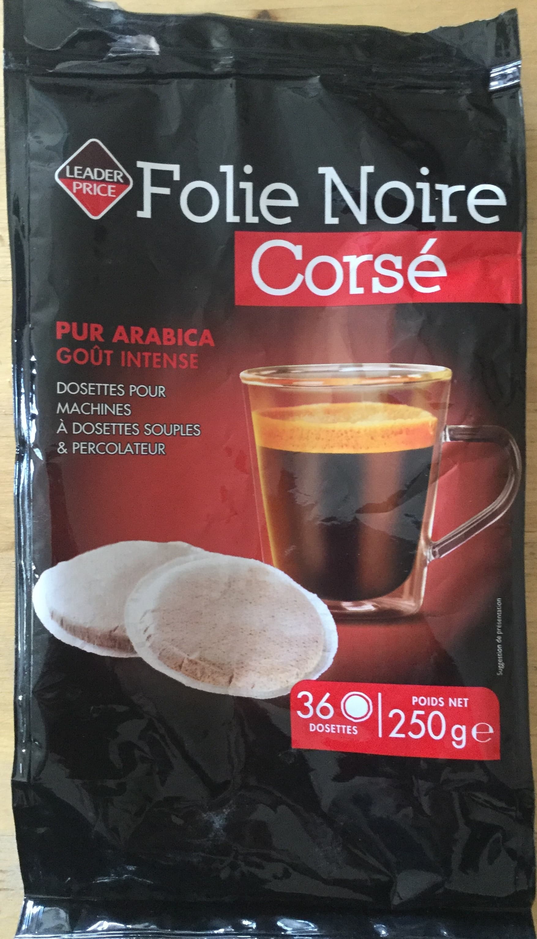 Leader Price Folie noire corsé packshot