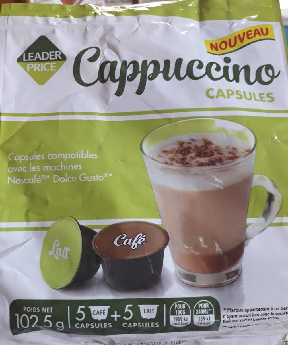 Leader Price Cappuccino Capsules packshot
