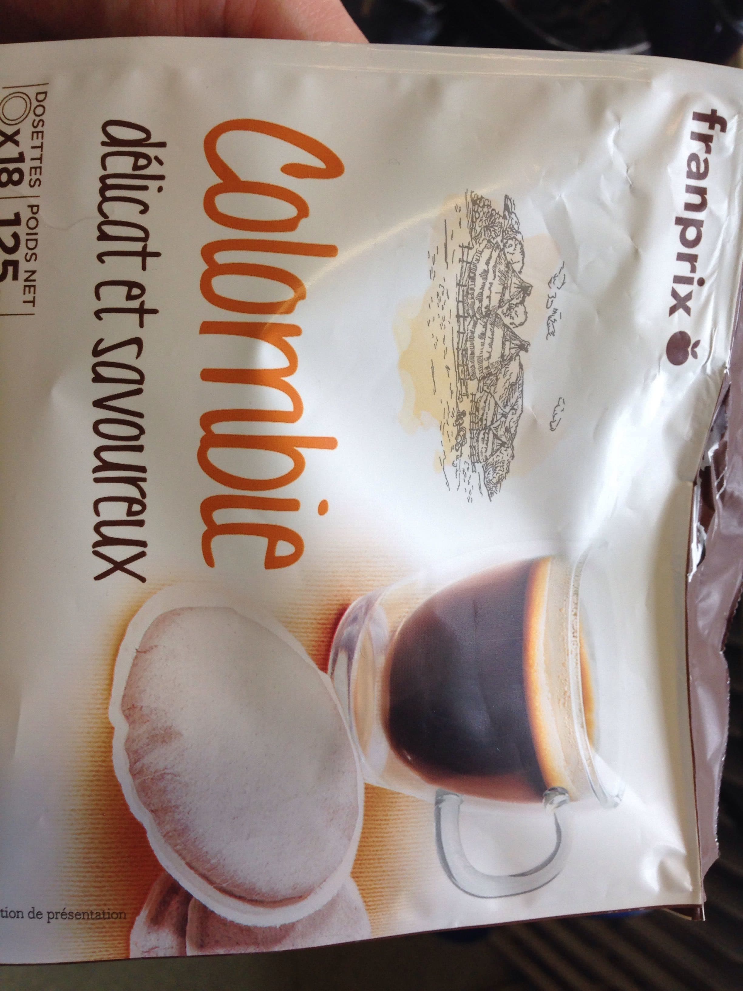 Franprix Franprix café de Colombie 18 dosettes packshot