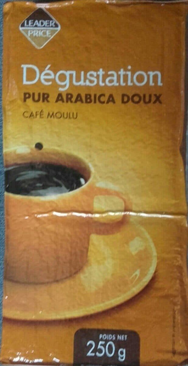 Leader Price Café moulu Dégustation pur arabica, doux packshot