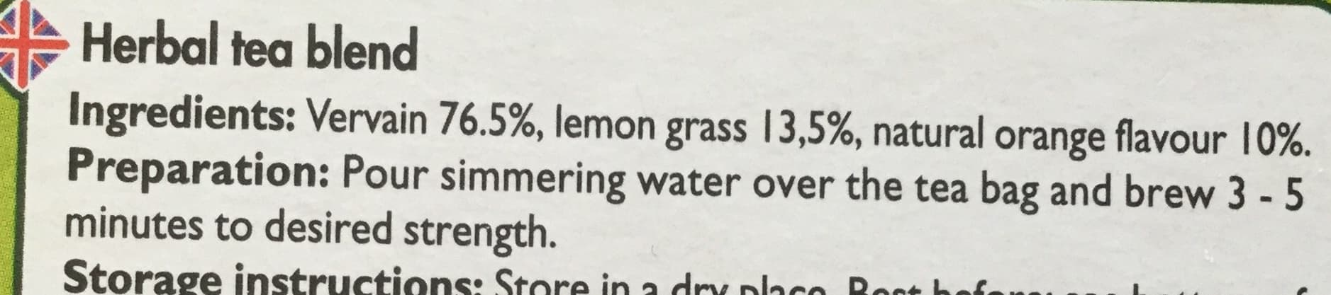 Leader Price Infusion Verveine Orange packshot