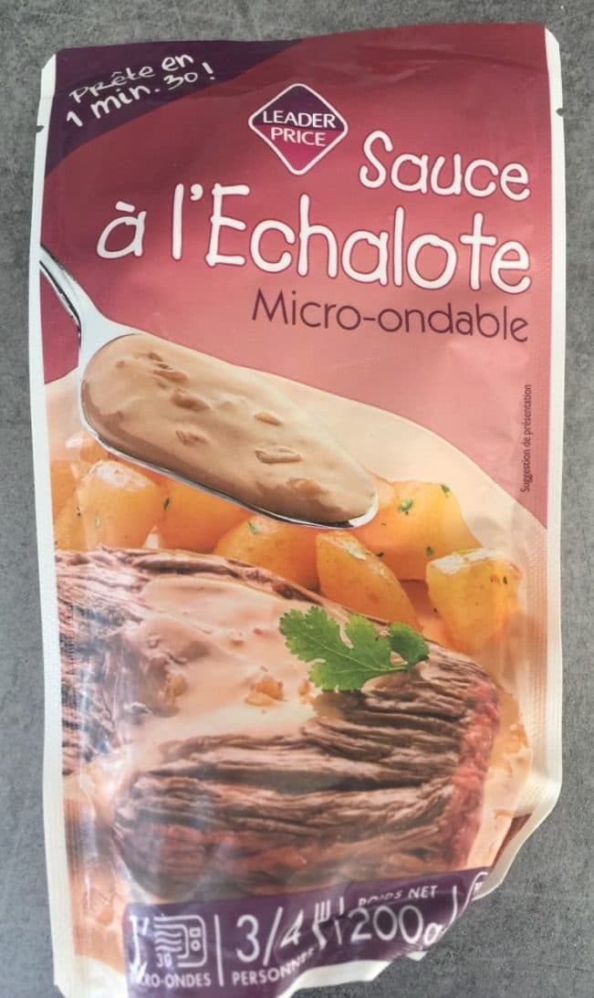 Leader Price Sauce a l'echalotte packshot