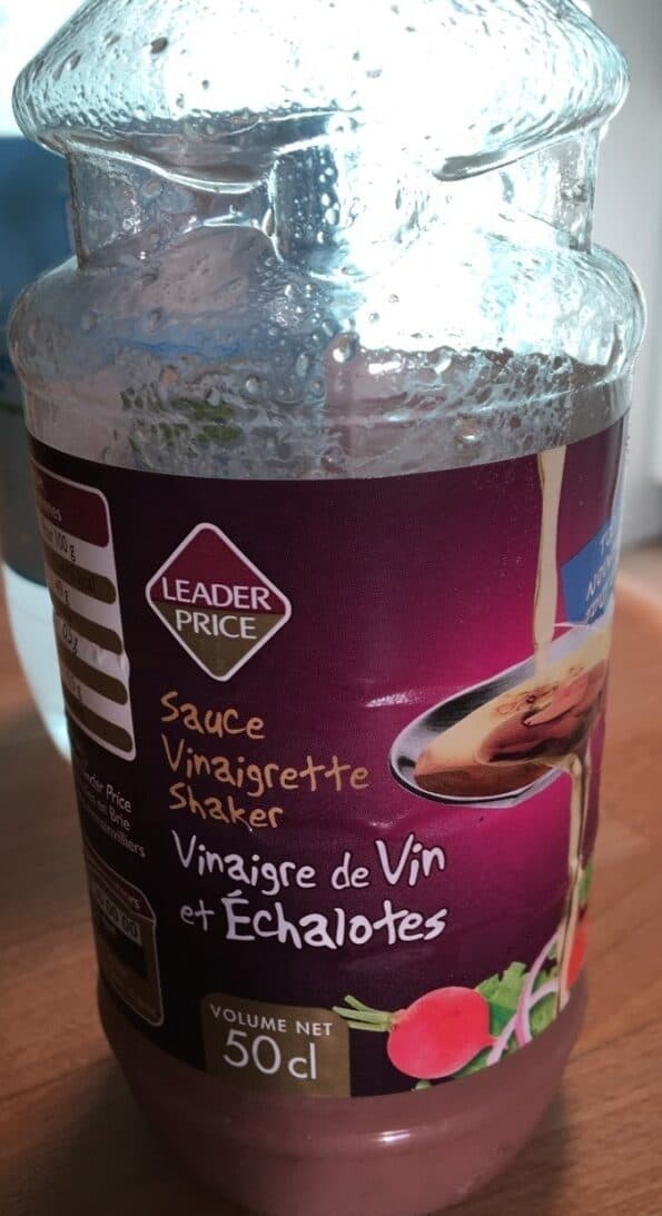 Leader Price Sauce vinaigrette shaker : vinaigre de vin et echalotes packshot