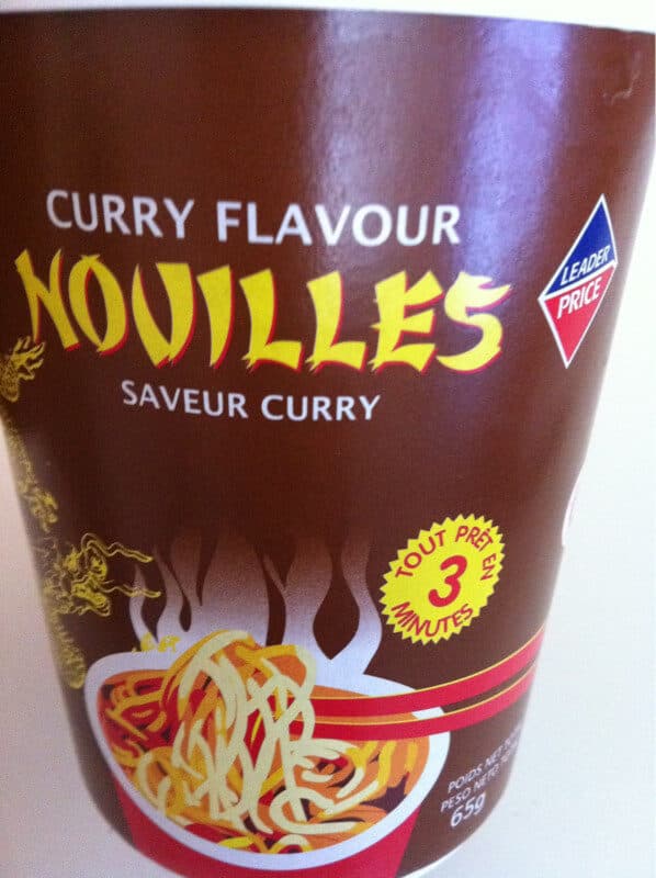 Leader Price Nouilles instantanées, saveur curry packshot