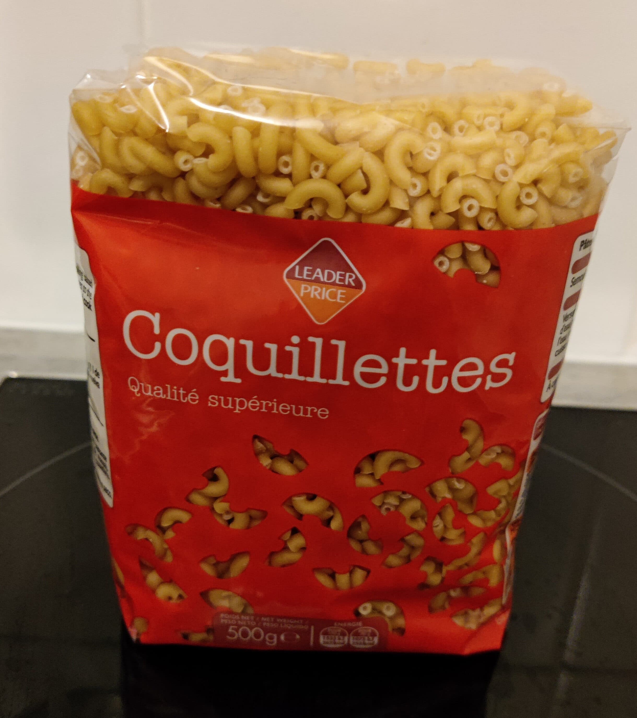 Leader Price Pâtes coquillettes packshot