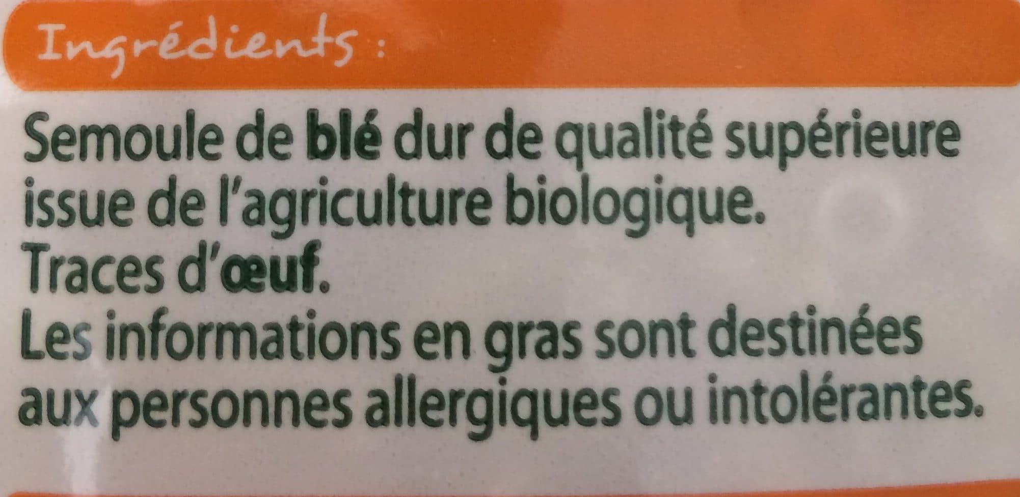 Leader Price Bio coquillettes packshot