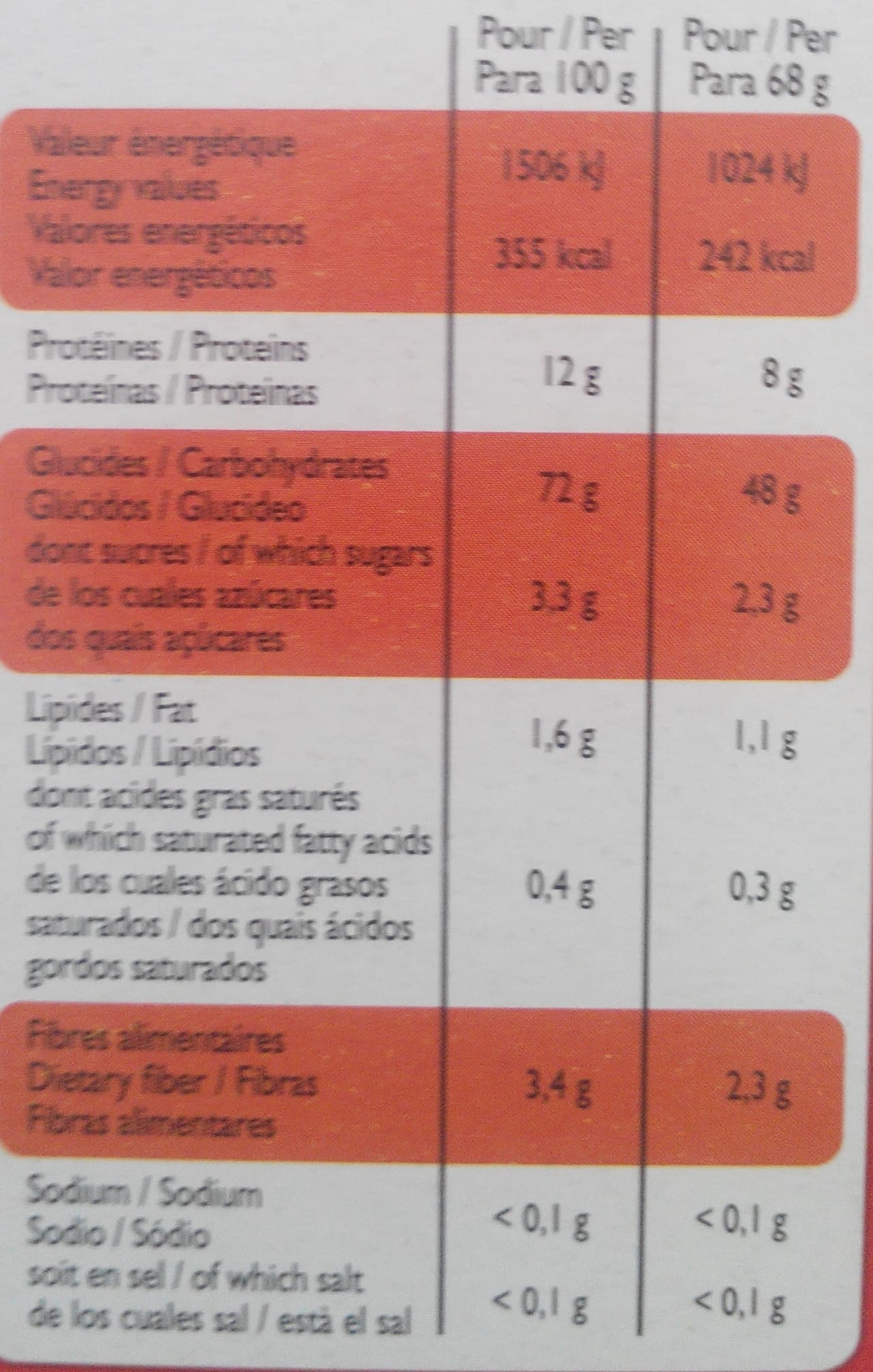 Leader Price Lasagnes aux œufs packshot