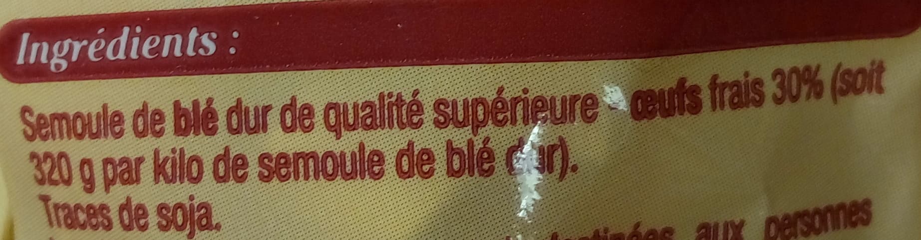 Leader Price Sélection de nos Régions Nids à l'ancienne Pâtes à l'Alsace aux œufs packshot