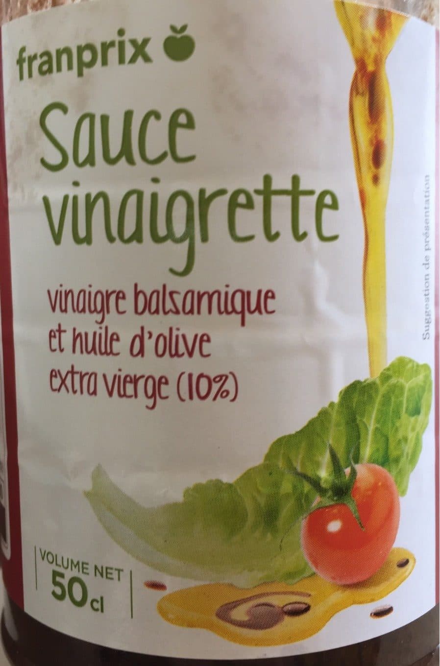 Franprix Sauce vinaigrette balsamique huile d'olive packshot