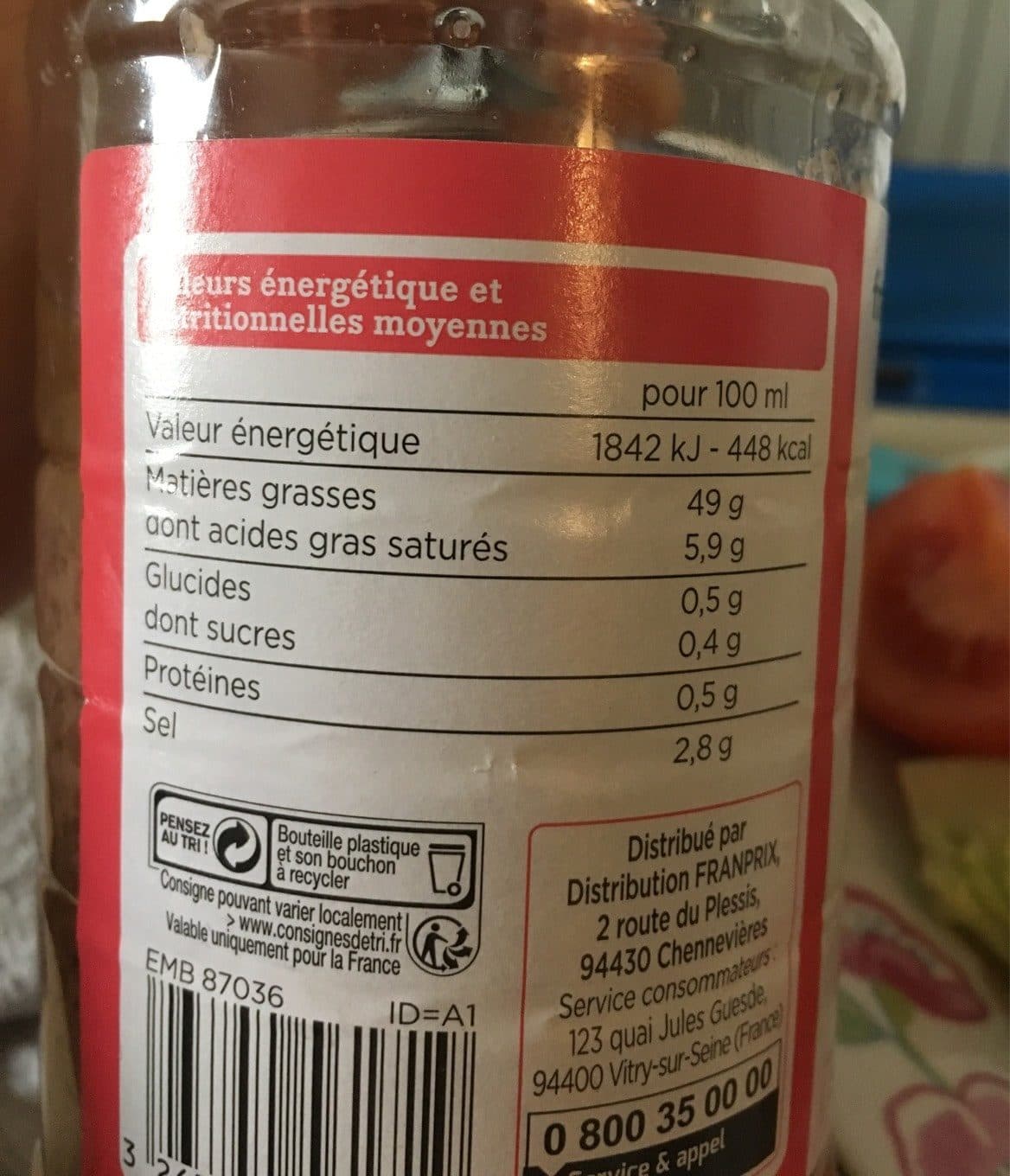 Franprix Sauce Vinaigrette packshot