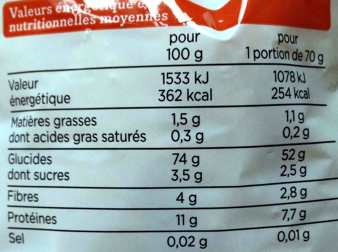 Franprix Farfalles packshot