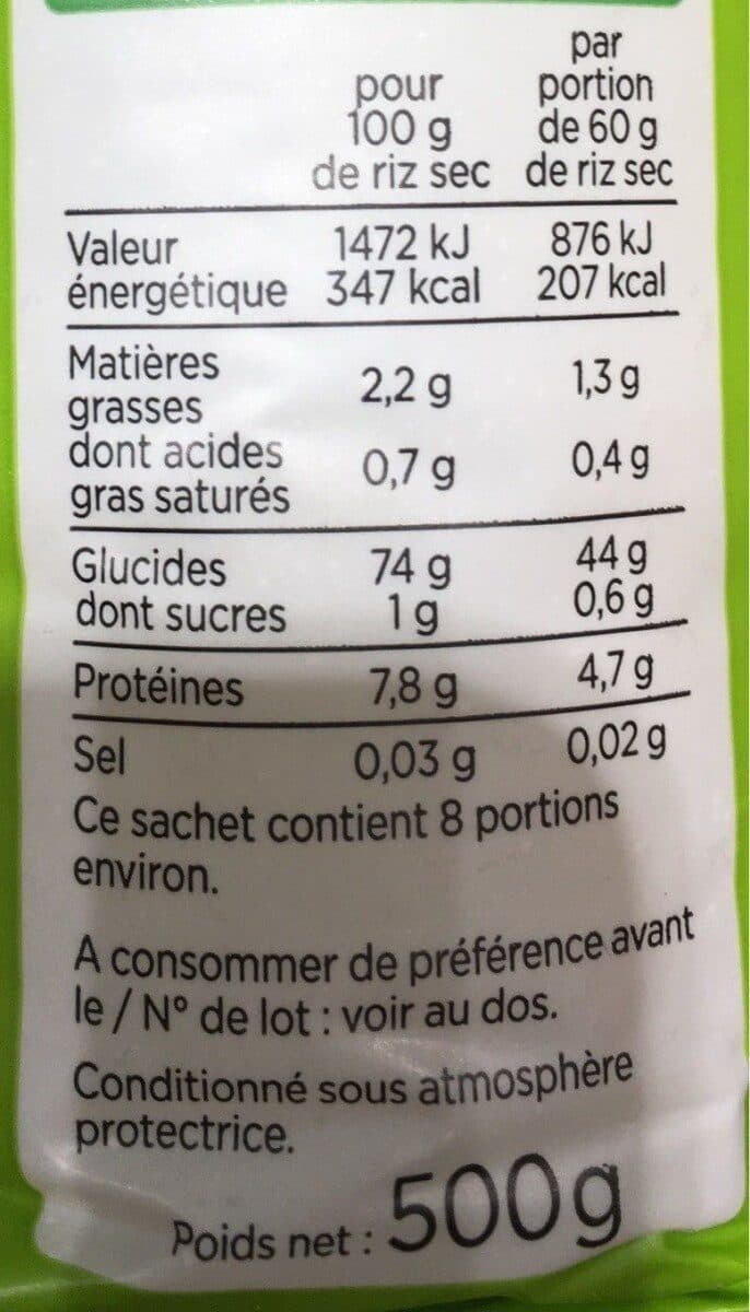 Franprix Riz long complet bio packshot